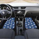 Blue And White Angel Pattern Print Front Car Floor Mats