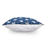 Blue And White Angel Pattern Print Pillow Cover
