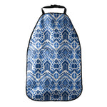 Blue And White Aztec Pattern Print Car Seat Organizers