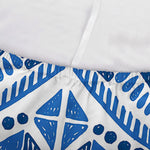 Blue And White Aztec Pattern Print Sofa Cover