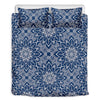 Blue And White Bohemian Mandala Print Duvet Cover Bedding Set