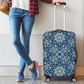 Blue And White Bohemian Mandala Print Luggage Cover