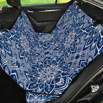 Blue And White Bohemian Mandala Print Pet Car Back Seat Cover