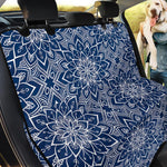 Blue And White Bohemian Mandala Print Pet Car Back Seat Cover