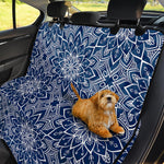 Blue And White Bohemian Mandala Print Pet Car Back Seat Cover