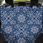 Blue And White Bohemian Mandala Print Pet Car Back Seat Cover