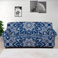 Blue And White Bohemian Mandala Print Sofa Cover