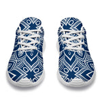 Blue And White Bohemian Mandala Print Sport Shoes GearFrost