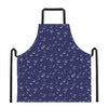 Blue And White Bubble Pattern Print Apron