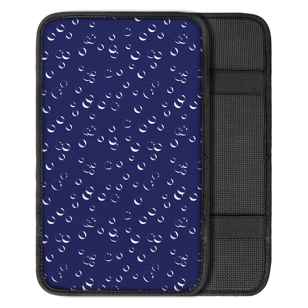 Blue And White Bubble Pattern Print Car Center Console Cover