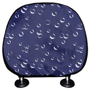 Blue And White Bubble Pattern Print Car Headrest Covers