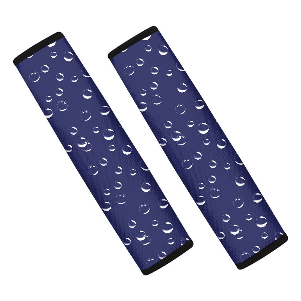 Blue And White Bubble Pattern Print Car Seat Belt Covers