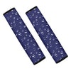 Blue And White Bubble Pattern Print Car Seat Belt Covers