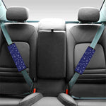 Blue And White Bubble Pattern Print Car Seat Belt Covers