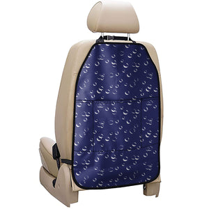 Blue And White Bubble Pattern Print Car Seat Organizers