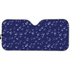 Blue And White Bubble Pattern Print Car Sun Shade