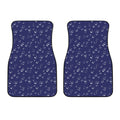Blue And White Bubble Pattern Print Front Car Floor Mats
