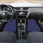 Blue And White Bubble Pattern Print Front Car Floor Mats