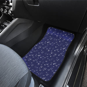 Blue And White Bubble Pattern Print Front Car Floor Mats