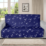 Blue And White Bubble Pattern Print Futon Protector