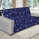 Blue And White Bubble Pattern Print Futon Protector