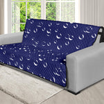 Blue And White Bubble Pattern Print Futon Protector