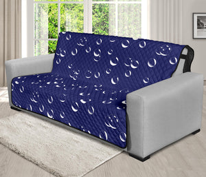 Blue And White Bubble Pattern Print Futon Protector