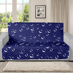 Blue And White Bubble Pattern Print Futon Protector