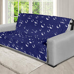 Blue And White Bubble Pattern Print Futon Protector