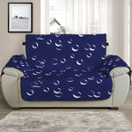 Blue And White Bubble Pattern Print Half Sofa Protector