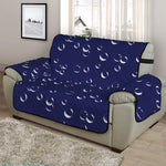 Blue And White Bubble Pattern Print Half Sofa Protector