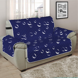 Blue And White Bubble Pattern Print Half Sofa Protector