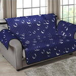 Blue And White Bubble Pattern Print Loveseat Protector