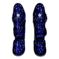 Blue And White Bubble Pattern Print Muay Thai Shin Guards
