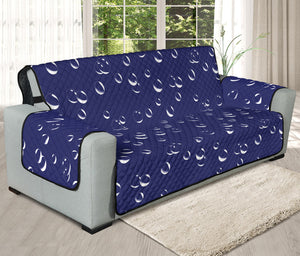 Blue And White Bubble Pattern Print Oversized Sofa Protector