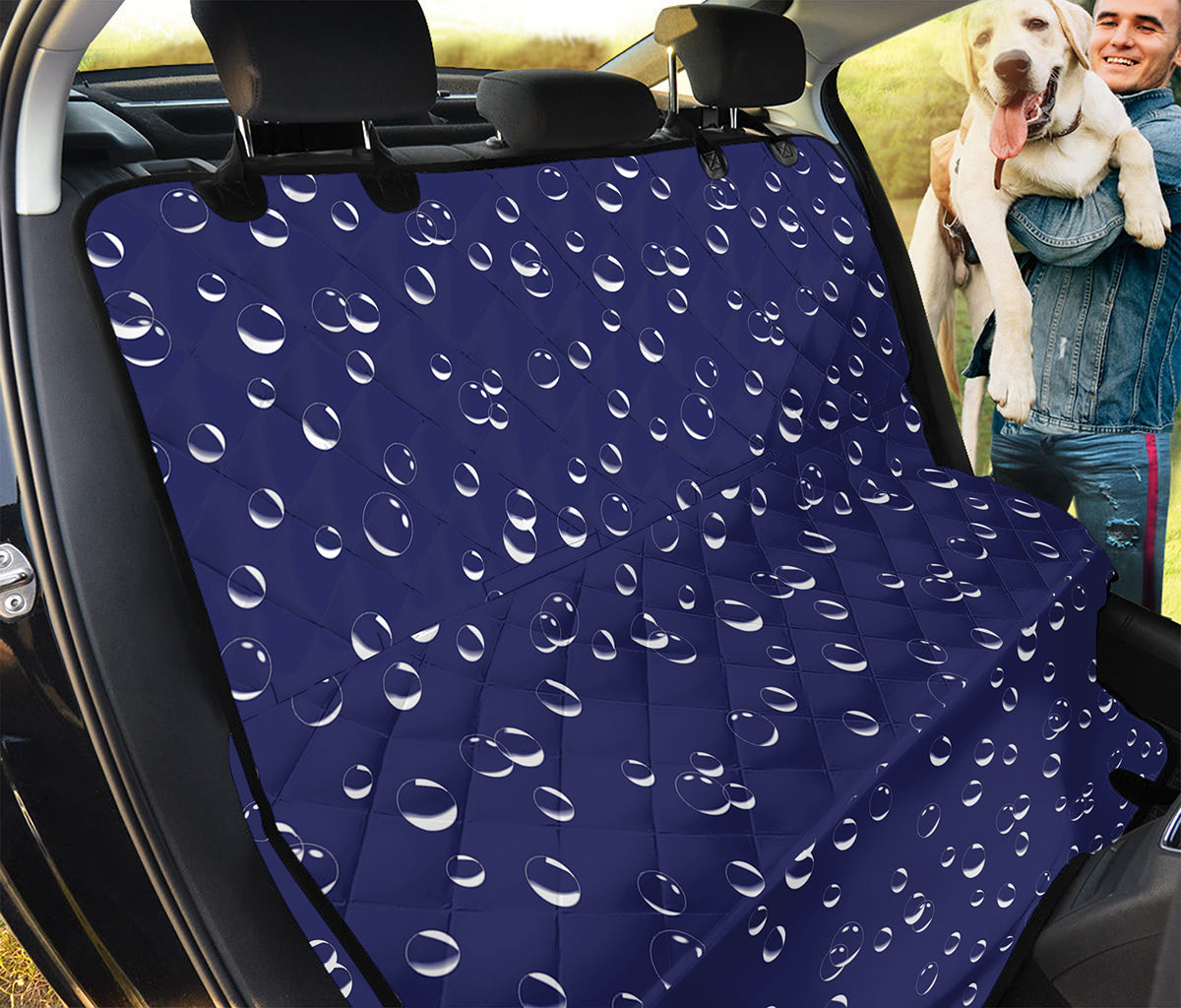 Blue And White Bubble Pattern Print Pet Car Back Seat Cover