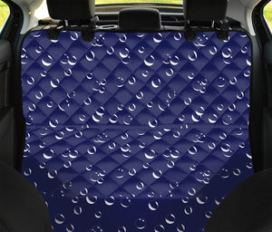 Blue And White Bubble Pattern Print Pet Car Back Seat Cover