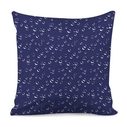 Blue And White Bubble Pattern Print Pillow Cover