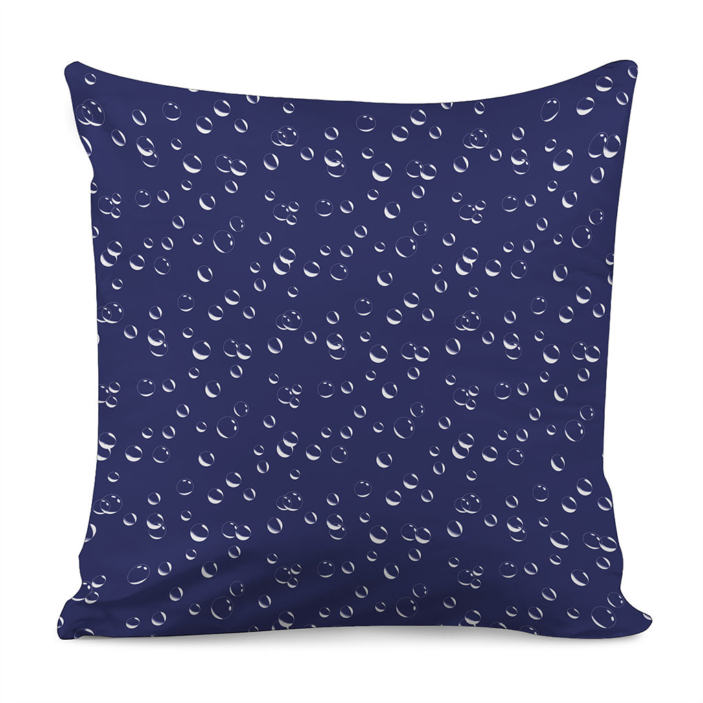 Blue And White Bubble Pattern Print Pillow Cover