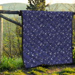 Blue And White Bubble Pattern Print Quilt