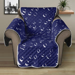 Blue And White Bubble Pattern Print Recliner Protector