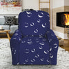 Blue And White Bubble Pattern Print Recliner Slipcover