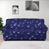 Blue And White Bubble Pattern Print Sofa Cover