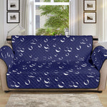 Blue And White Bubble Pattern Print Sofa Protector