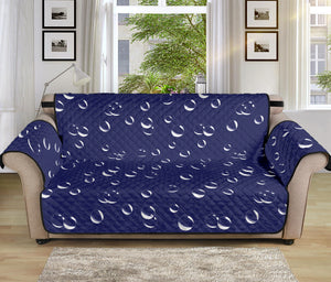 Blue And White Bubble Pattern Print Sofa Protector