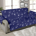 Blue And White Bubble Pattern Print Sofa Protector