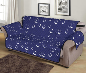 Blue And White Bubble Pattern Print Sofa Protector