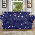 Blue And White Bubble Pattern Print Sofa Protector