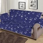 Blue And White Bubble Pattern Print Sofa Protector