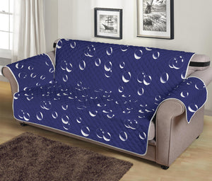 Blue And White Bubble Pattern Print Sofa Protector